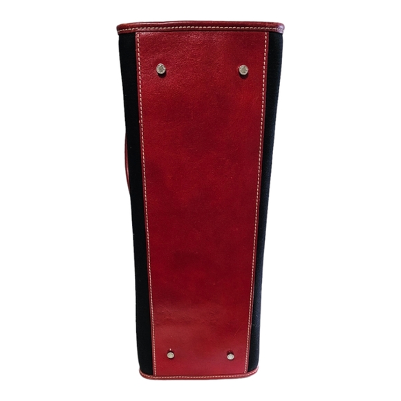 KATE SPADE Women's Satchel Box Bag Black w Red Leather - Picture 6 of 10